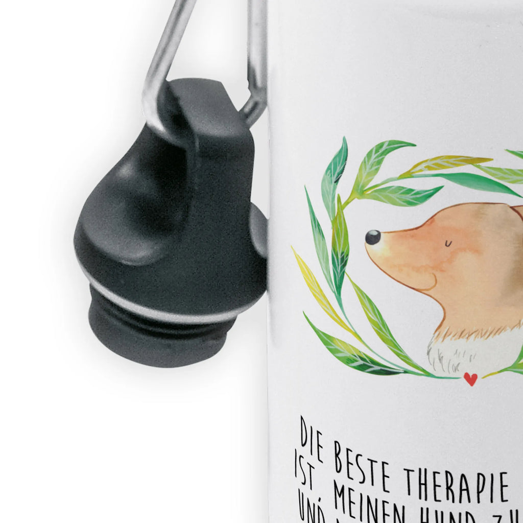 Dziecięca butelka do picia pies kwiaty Pies, motyw psa, zwierzę domowe, rasa psa, miłośnik zwierząt, właściciel psa, powiedzenia