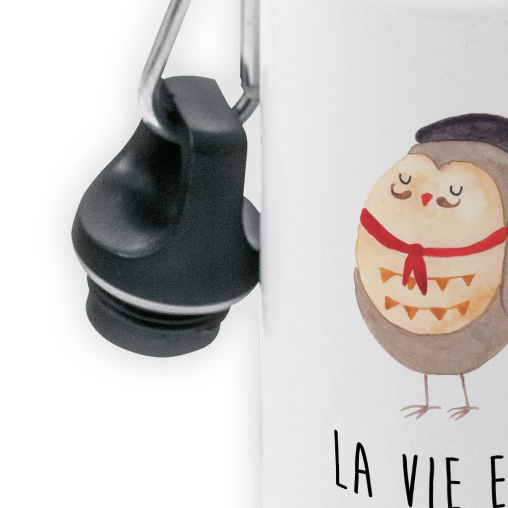 Kids drinks bottle Owl France Primary school, Bottle, Kids, Kindergarten bottle, Drinking bottle, Children's bottle, Children, owl, forest animal, bird, nocturnal, gift ideas, birthday present, illustrated, funny, romantic gift, owl decor, Owls, Owl decoration, Life is beautiful, La vie est belle, Say French, Say beautiful, France, Owl, hibou