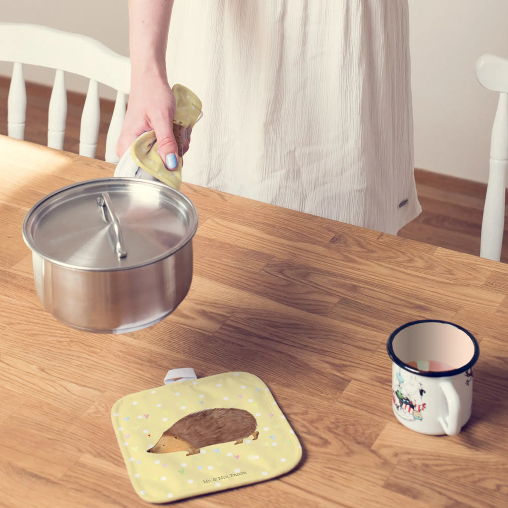 2er Set Topflappen  Igel Herzen Topflappen, Topfhandschuhe, Topflappenset, 2er Set Topflappen, Topflappen Set, topfhalter, Topfuntersetzer, Topflappen 2er Set, Lustige Sprüche, Tiere, Tiermotive, Gute Laune, Herzen, Vertrauen, Kuss, Igel, Herz, Liebe, Leben