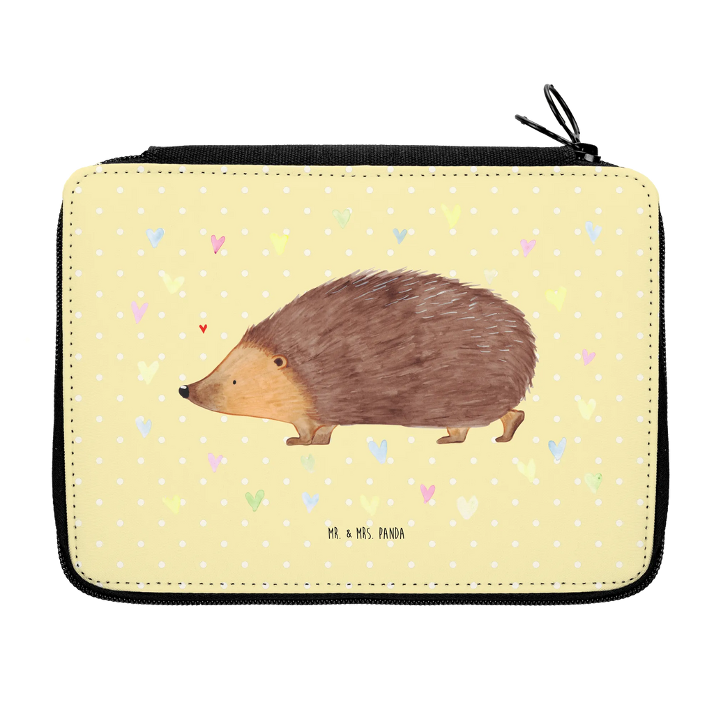 Leather folder Hedgehog hearts Federmappe Set, Schulmäppchen, Federtasche, Stifteetui, Farbstiftetui, Schreibmappe, Federmäppchen, Zeichenetui, Buntstiftetui, Stiftetasche, Stiftebeutel, Schuletui, Buntstiftmäppchen, Schlampermäppchen, Bleistift Etui, Schreibetui, Stifte Etui, Etui für Stifte, Bleistiftetui, Mäppchen, Stiftemappe, Malmappe, Schüleretui, Lustige Sprüche, Tiere, Tiermotive, Gute Laune, Leben, Igel, Kuss, Vertrauen, Herzen, Herz, Liebe