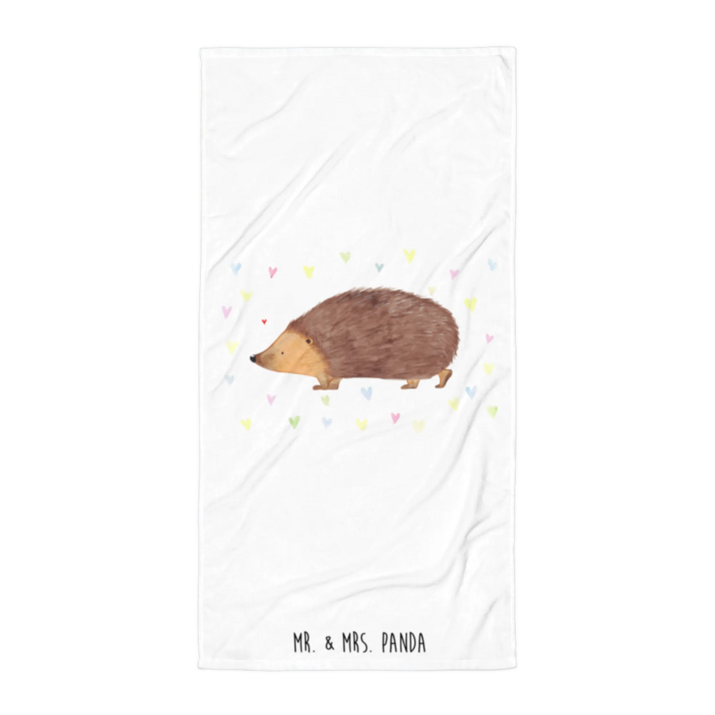 XL bath towel Hedgehog hearts oversized towel, XL bath towel, large beach towel, extra large swim towel, spa towel, luxury bath sheet, small animals, cute, funny, cute animal motives, hand drawn, small world, funny sayings, good mood, happy, gifts, gift ideas, special gifts, animal lover, card, Love, hedgehog, heart, hearts, life, kiss, trust