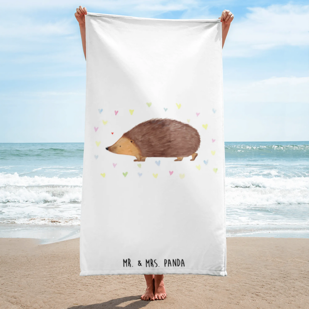 XL bath towel Hedgehog hearts oversized towel, XL bath towel, large beach towel, extra large swim towel, spa towel, luxury bath sheet, small animals, cute, funny, cute animal motives, hand drawn, small world, funny sayings, good mood, happy, gifts, gift ideas, special gifts, animal lover, card, Love, hedgehog, heart, hearts, life, kiss, trust