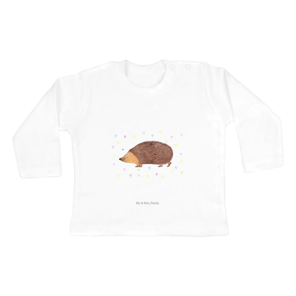 Baby Longsleeve Igel Herzen Bio, Baby Shower, Kleidung, Langarm, Tiere, Gute Laune, Tiermotive, Lustige Sprüche, Herzen, Liebe, Leben, Igel, Kuss, Vertrauen, Herz
