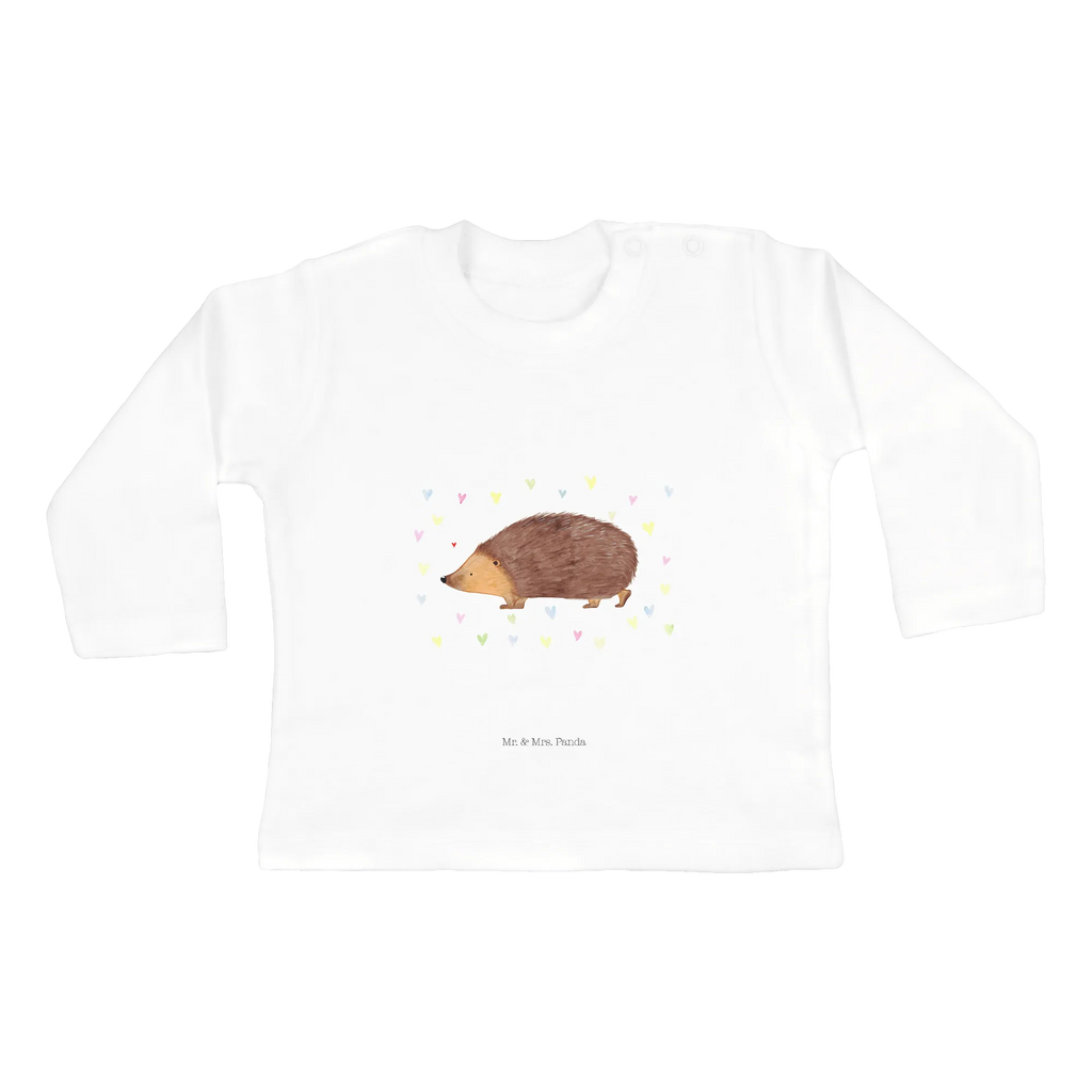 Baby Longsleeve Igel Herzen Bio, Baby Shower, Kleidung, Langarm, Tiere, Gute Laune, Tiermotive, Lustige Sprüche, Herzen, Liebe, Leben, Igel, Kuss, Vertrauen, Herz