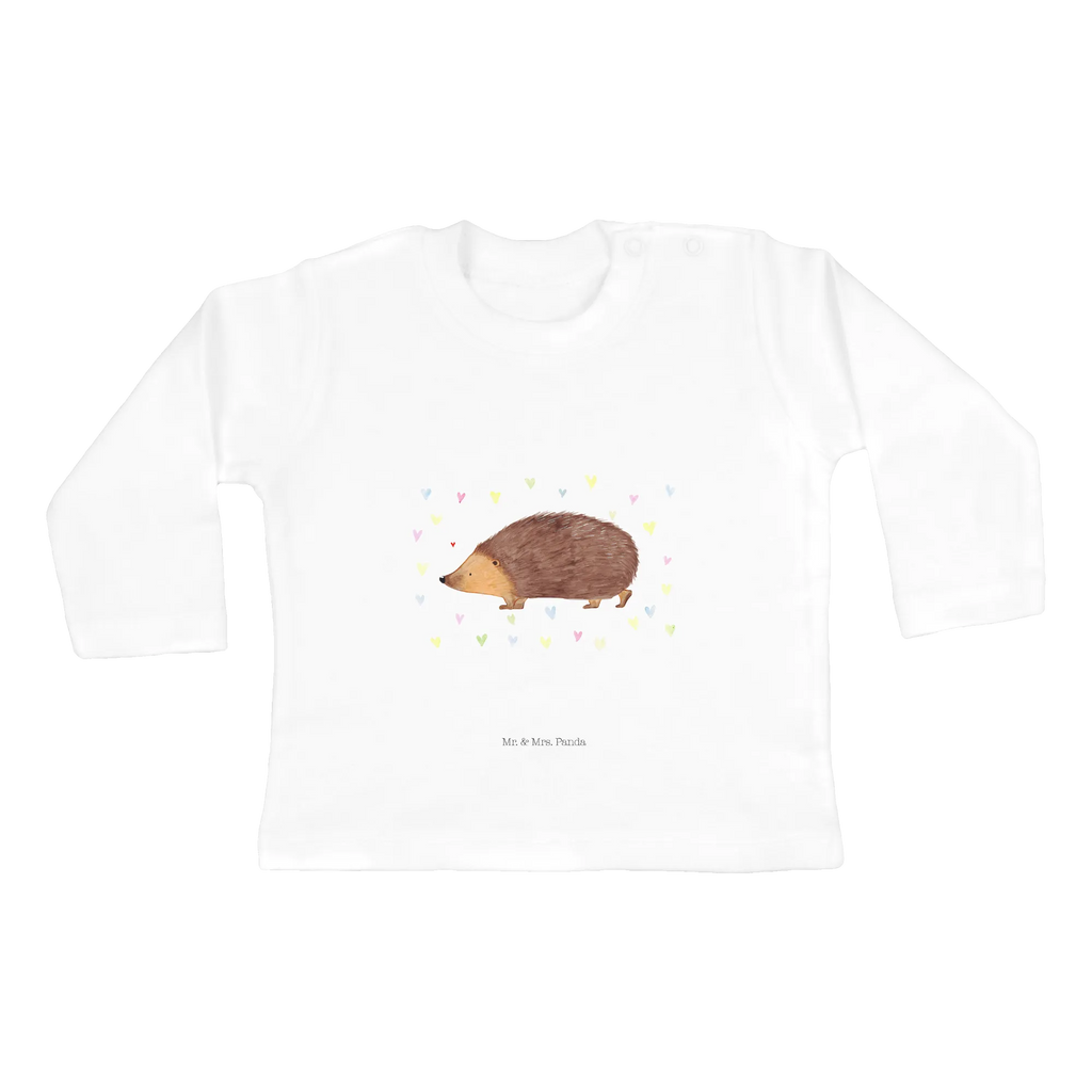 Baby Longsleeve Igel Herzen Bio, Baby Shower, Kleidung, Langarm, Tiere, Gute Laune, Tiermotive, Lustige Sprüche, Herzen, Liebe, Leben, Igel, Kuss, Vertrauen, Herz