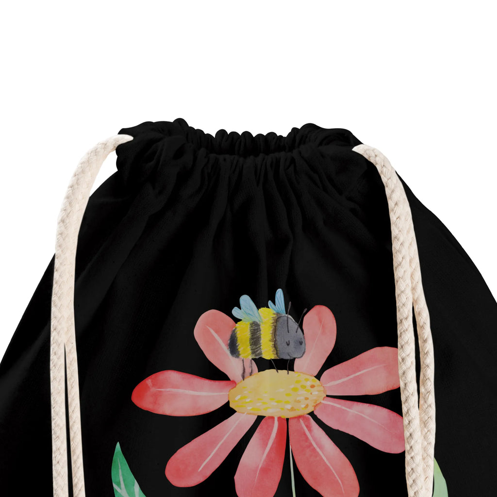 Drawstring bag bumblebee flower gym bag, jute bag, bag, hipster, sports bag, carrier bag, small animals, cute, funny, cute animal motives, hand drawn, small world, funny sayings, good mood, happy, gifts, gift ideas, special gifts, animal lover, card, fluffy, nature, bumblebees, wasp, bumble bee, bee, flower, field