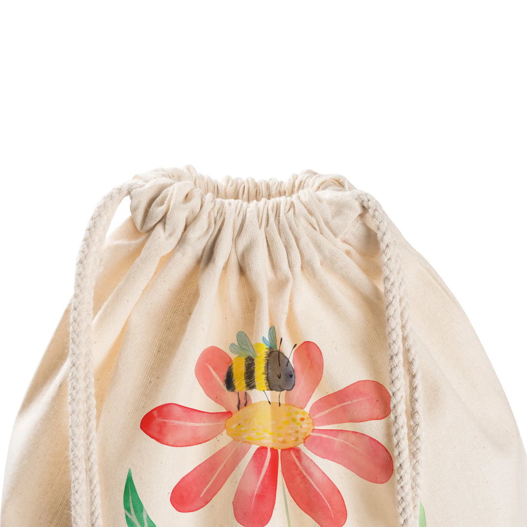 Drawstring bag bumblebee flower gym bag, jute bag, bag, hipster, sports bag, carrier bag, small animals, cute, funny, cute animal motives, hand drawn, small world, funny sayings, good mood, happy, gifts, gift ideas, special gifts, animal lover, card, fluffy, nature, bumblebees, wasp, bumble bee, bee, flower, field
