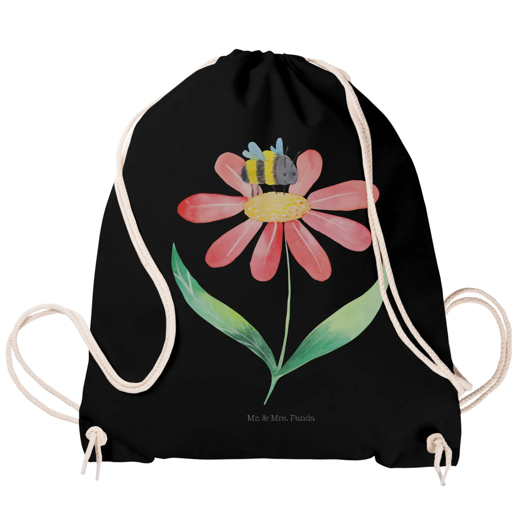 Drawstring bag bumblebee flower gym bag, jute bag, bag, hipster, sports bag, carrier bag, small animals, cute, funny, cute animal motives, hand drawn, small world, funny sayings, good mood, happy, gifts, gift ideas, special gifts, animal lover, card, fluffy, nature, bumblebees, wasp, bumble bee, bee, flower, field