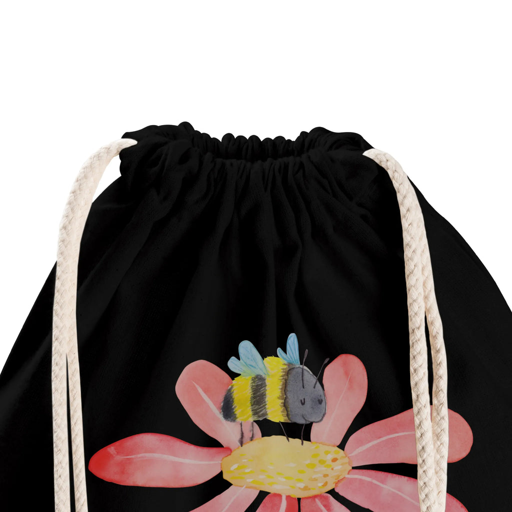 Drawstring bag bumblebee flower gym bag, jute bag, bag, hipster, sports bag, carrier bag, small animals, cute, funny, cute animal motives, hand drawn, small world, funny sayings, good mood, happy, gifts, gift ideas, special gifts, animal lover, card, fluffy, nature, bumblebees, wasp, bumble bee, bee, flower, field