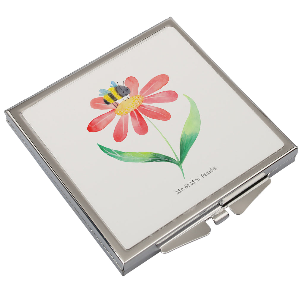 Kwadratowe lusterko do torebki trzmiel kwiat Motywy zwierzęce, dobra energia, zabawne powiedzonka, zwierzęta