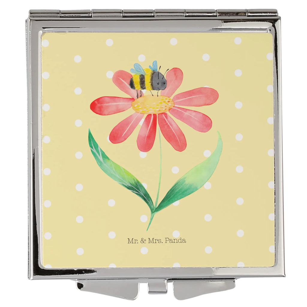 Kwadratowe lusterko do torebki trzmiel kwiat Motywy zwierzęce, dobra energia, zabawne powiedzonka, zwierzęta