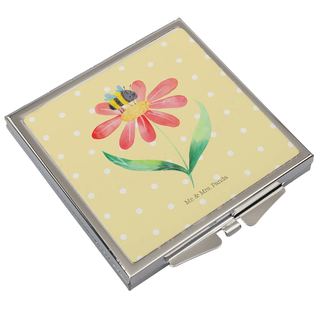 Kwadratowe lusterko do torebki trzmiel kwiat Motywy zwierzęce, dobra energia, zabawne powiedzonka, zwierzęta