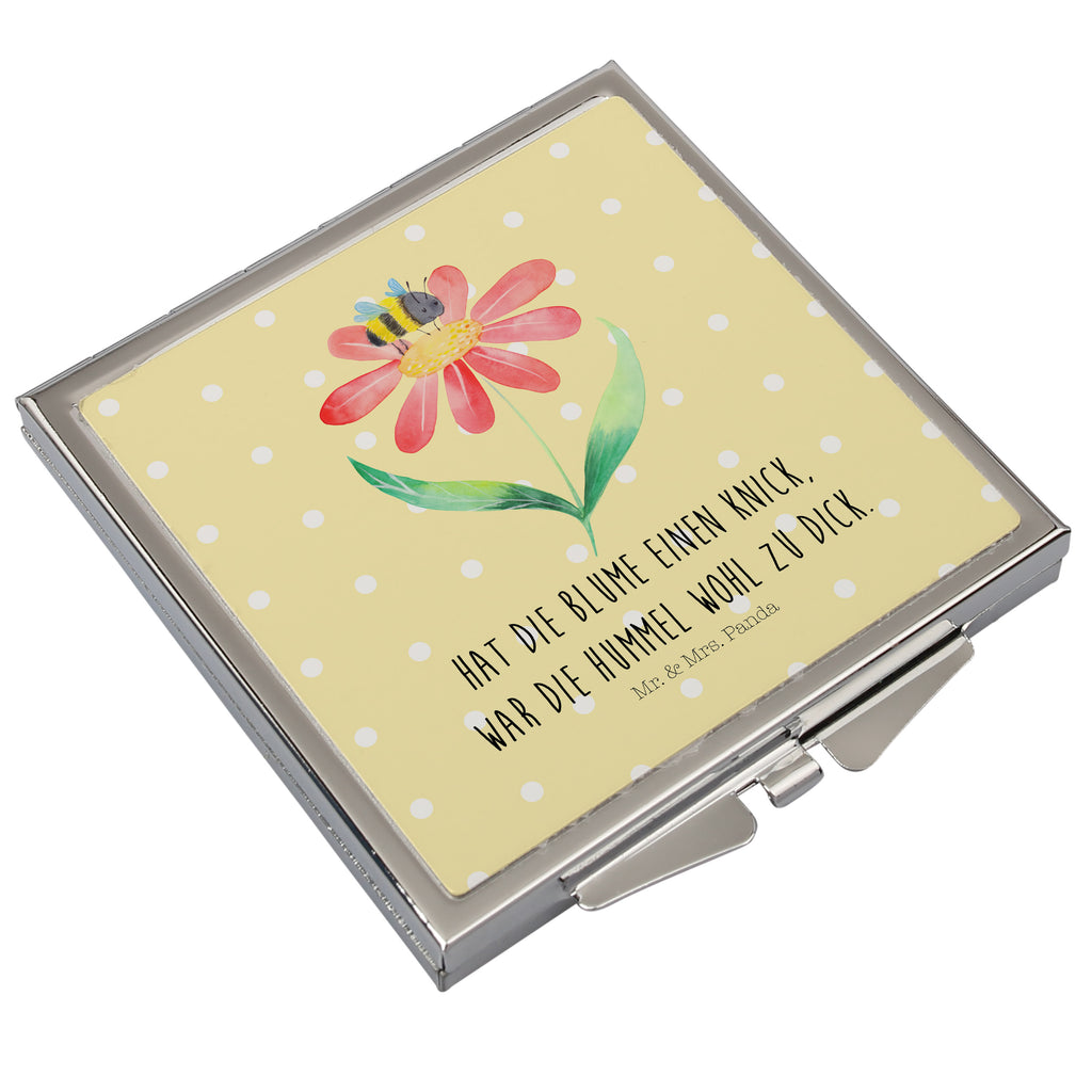 Kwadratowe lusterko do torebki trzmiel kwiat Motywy zwierzęce, dobra energia, zabawne powiedzonka, zwierzęta