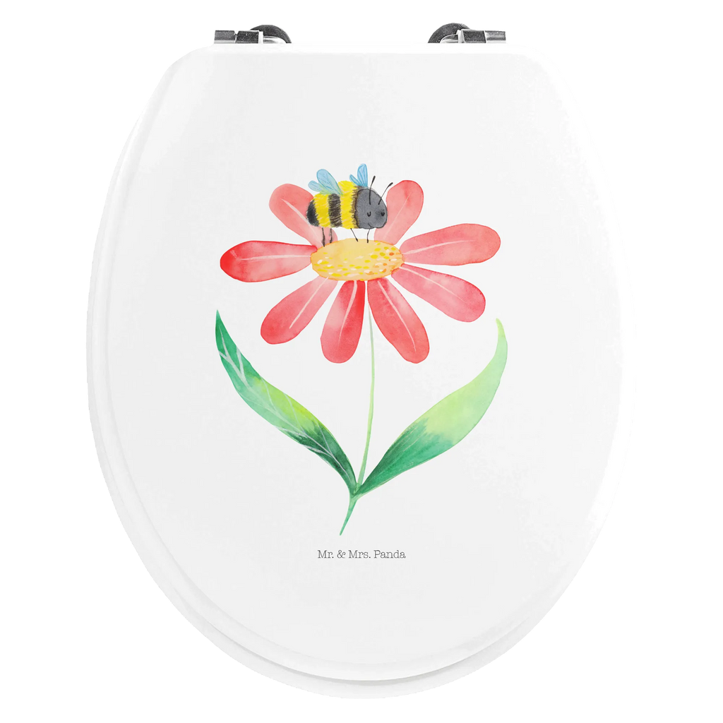 Motiv WC Sitz Hummel Blume Toilette, Toilettendeckel, WC-Sitz, Klodeckel, Klobrille, Tiermotive, Gute Laune, lustige Sprüche, Tiere, Biene, Natur, Hummeln, Blume, Feld, Flauschig, Wespe, Hummel