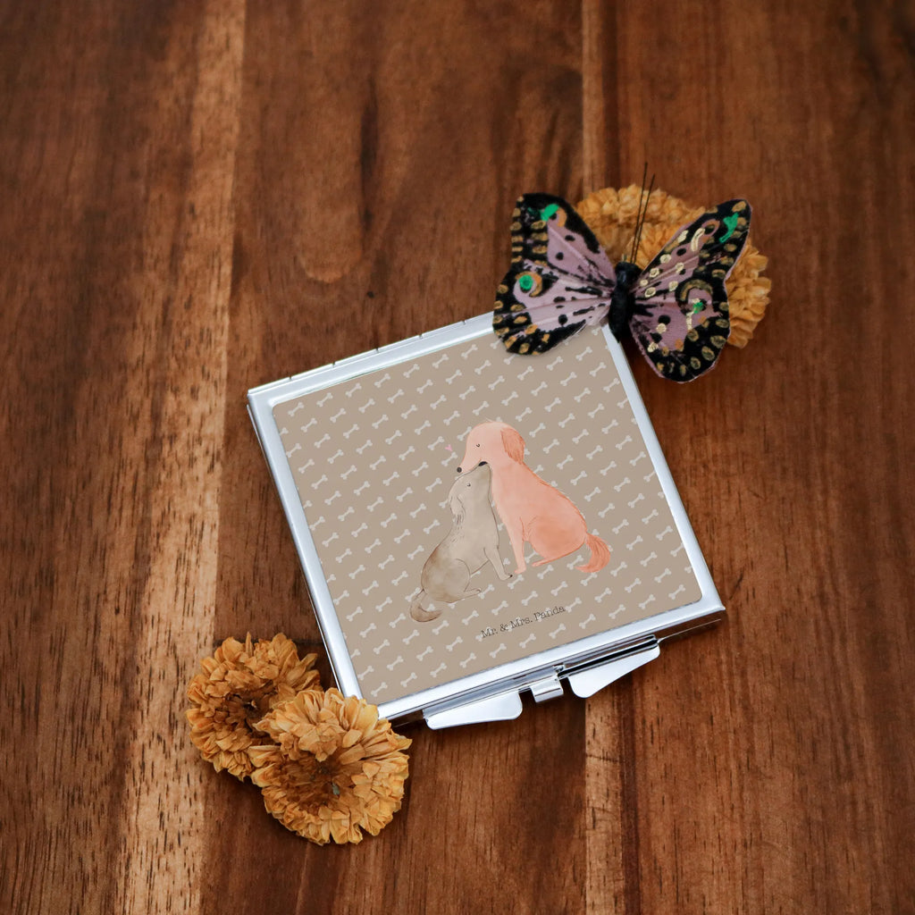 Handbag mirror dogs Love silver, square, mirror, make up, handbag, make-up mirror, dog, mutt, hound, woof, dog mama, dog breed, love dogs, love for dogs, dog decorative items, bag with dog print, funny gifts for dog owners, what do you give a dog lover, Christmas gifts for dogs, gifts for dogs, dog sayings, trust, kiss, Love, cuddle, dog. Dog, heart