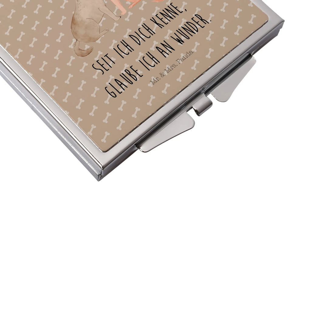 Handbag mirror dogs Love silver, square, mirror, make up, handbag, make-up mirror, dog, mutt, hound, woof, dog mama, dog breed, love dogs, love for dogs, dog decorative items, bag with dog print, funny gifts for dog owners, what do you give a dog lover, Christmas gifts for dogs, gifts for dogs, dog sayings, trust, kiss, Love, cuddle, dog. Dog, heart
