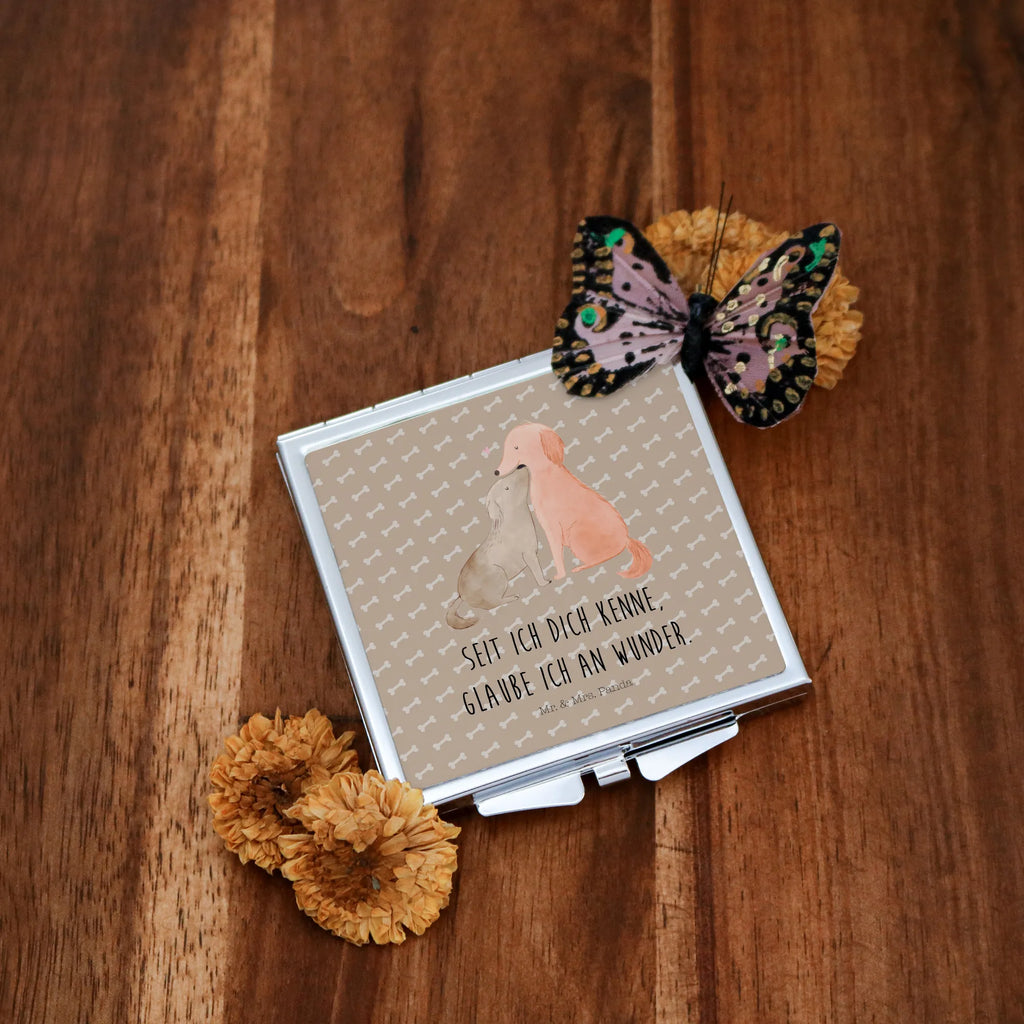 Handbag mirror dogs Love silver, square, mirror, make up, handbag, make-up mirror, dog, mutt, hound, woof, dog mama, dog breed, love dogs, love for dogs, dog decorative items, bag with dog print, funny gifts for dog owners, what do you give a dog lover, Christmas gifts for dogs, gifts for dogs, dog sayings, trust, kiss, Love, cuddle, dog. Dog, heart