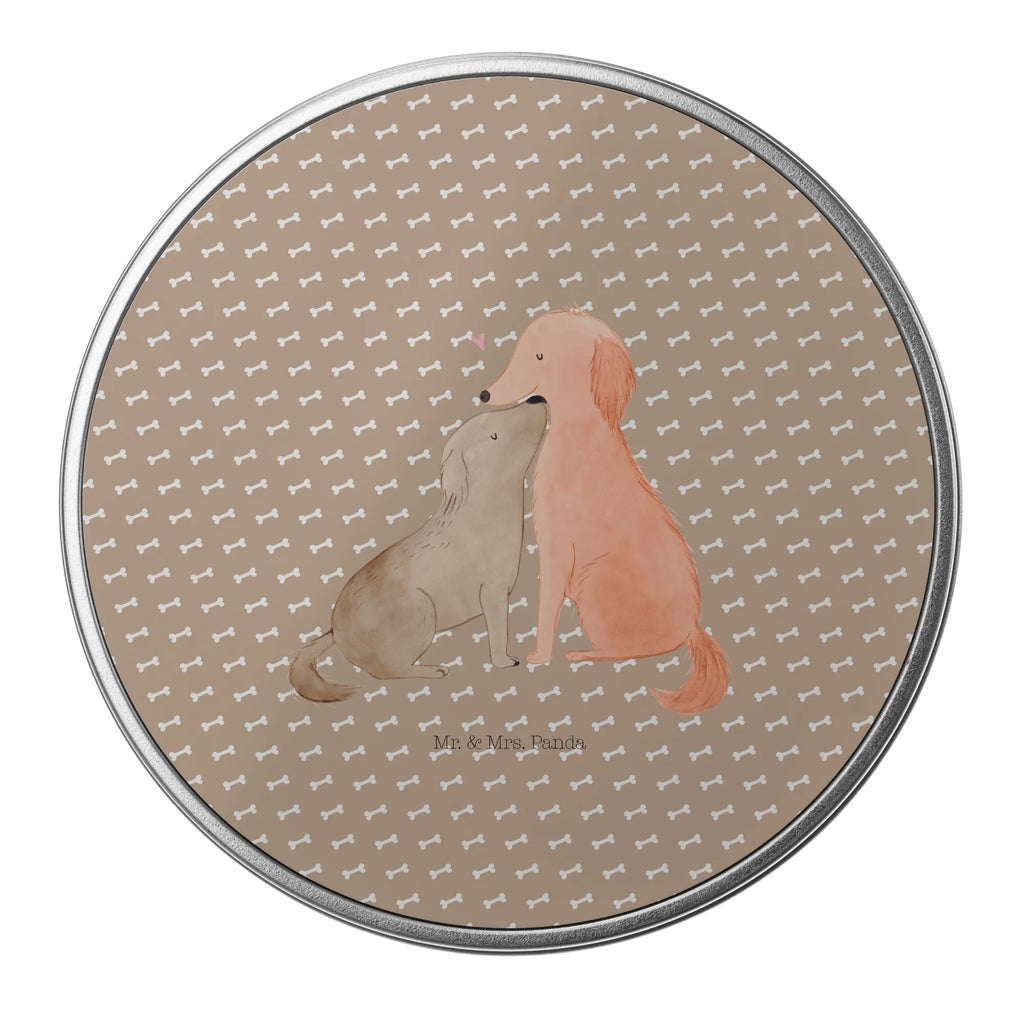 okrągła puszka z blachy psy Miłość Pies, motyw psa, zwierzę domowe, rasa psa, miłośnik zwierząt, właściciel psa, powiedzenia