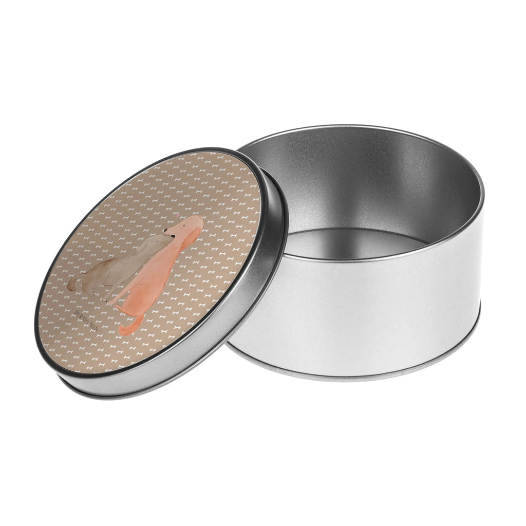 okrągła puszka z blachy psy Miłość Pies, motyw psa, zwierzę domowe, rasa psa, miłośnik zwierząt, właściciel psa, powiedzenia