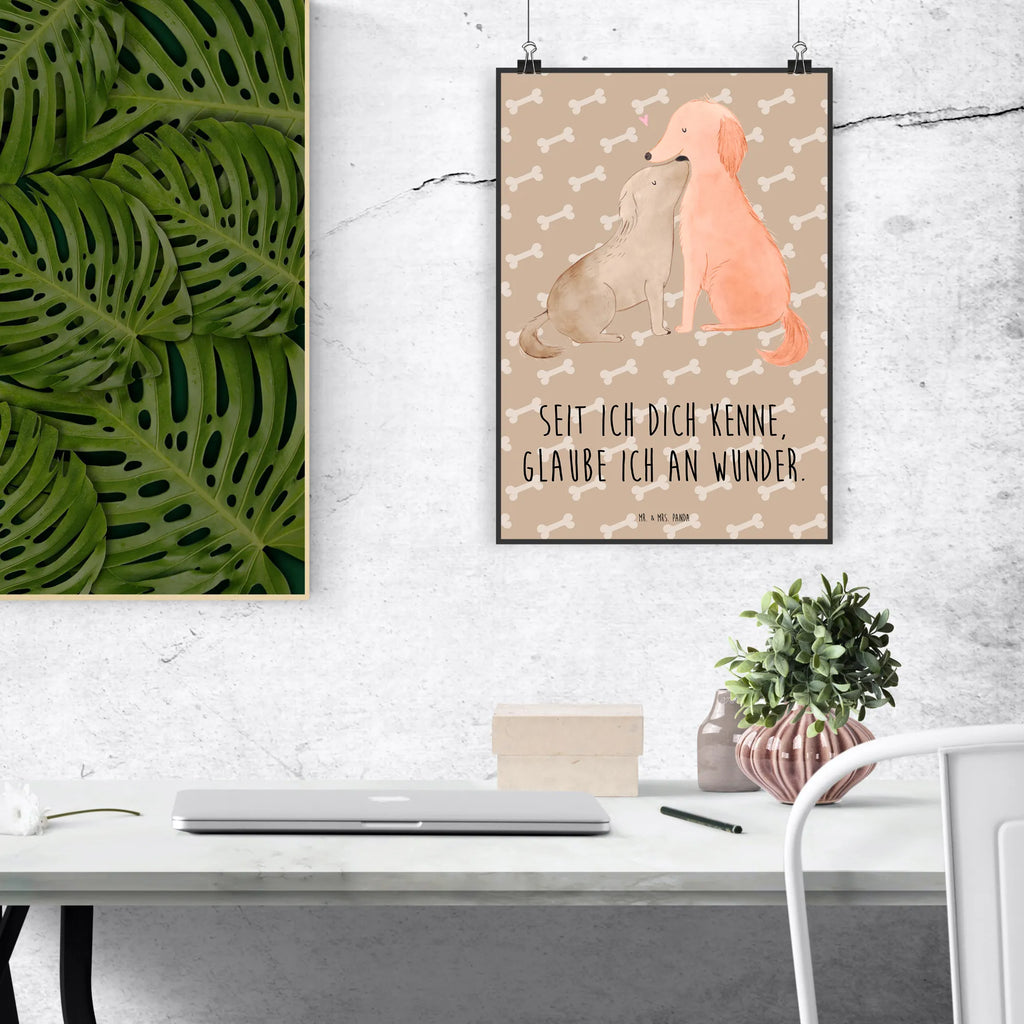 Poster Hunde Liebe kunstdruck poster, Mr. & Mrs. Panda Poster, kunstposter, wanddeko, Wandschmuck, Kunstdruck, Deko Bild, drucke, Designposter, Wanddeko Bild, Bild, grafikposter, Bild für Wand, Plakat, Wandbild, Wanddekoration, wanddruck, Posterdruck, Wandposter, Poster, kunst für die wand, wandkunst, Tierliebhaber, Haustier, Hundemotiv, Hundebesitzer, Hunderasse, Hund, Sprüche, Kuss, Liebe, Hund. Hunde, Vertrauen, Kuscheln, Herz
