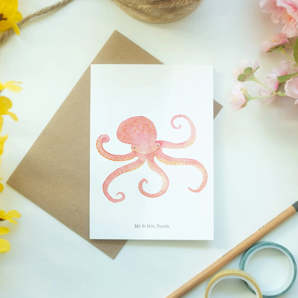 Greetings card Squid glückwunschkarten, kommunionskarte, weihnachtskarten, Motivkarte, jubiläumskarte, Grußkarte, firmungskarte, neujahrskarte, valentinstagskarte, osterkarte, dankeskarten, Glückwunschkarte, einladungskarten, babykarte, hochzeitskarten, Grußkarten, Beileidskarte, genesungskarte, spruchkarte, vatertagskarte, osterkarten, Klappkarte, abiturkarte, Tiere, Tiermotive, Gute Laune, Lustige Sprüche, Tintenfisch, Arme, Meer, Meerestier, Wasser, Ozean, Krake