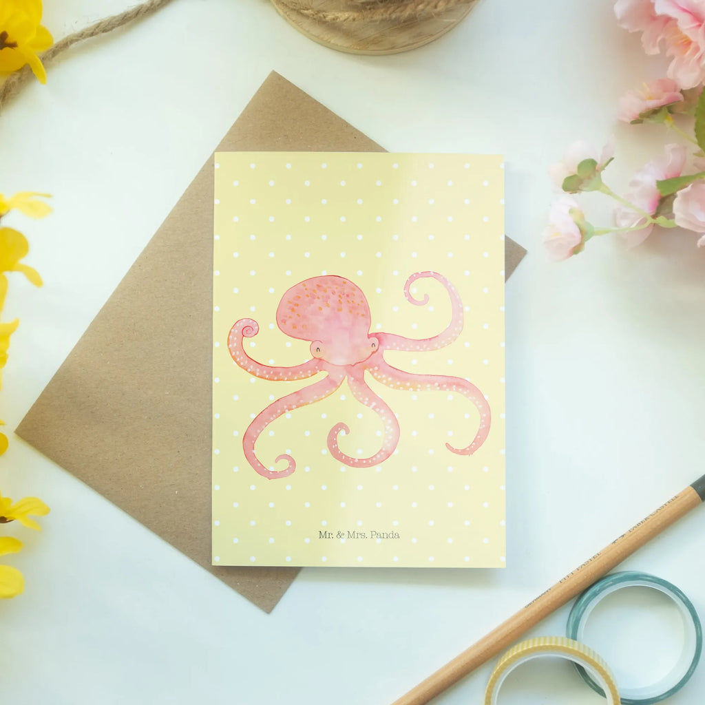 Greetings card Squid glückwunschkarten, kommunionskarte, weihnachtskarten, Motivkarte, jubiläumskarte, Grußkarte, firmungskarte, neujahrskarte, valentinstagskarte, osterkarte, dankeskarten, Glückwunschkarte, einladungskarten, babykarte, hochzeitskarten, Grußkarten, Beileidskarte, genesungskarte, spruchkarte, vatertagskarte, osterkarten, Klappkarte, abiturkarte, Tiere, Tiermotive, Gute Laune, Lustige Sprüche, Tintenfisch, Arme, Meer, Meerestier, Wasser, Ozean, Krake