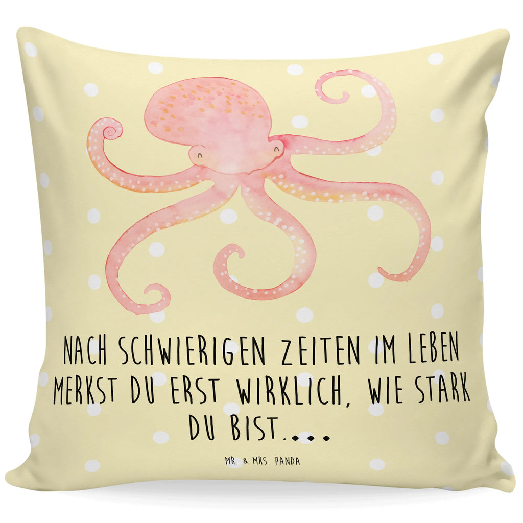 Cushion Squid 40 x 40, fluffy, couch, bed, sofa, bedroom, pad, Pillow, pillows, cushion, 40x40, soft, pillow case, settee, small animals, cute, funny, cute animal motives, hand drawn, small world, funny sayings, good mood, happy, gifts, gift ideas, special gifts, animal lover, card, squid, water, octopus, arms, sea animal, sea, ocean