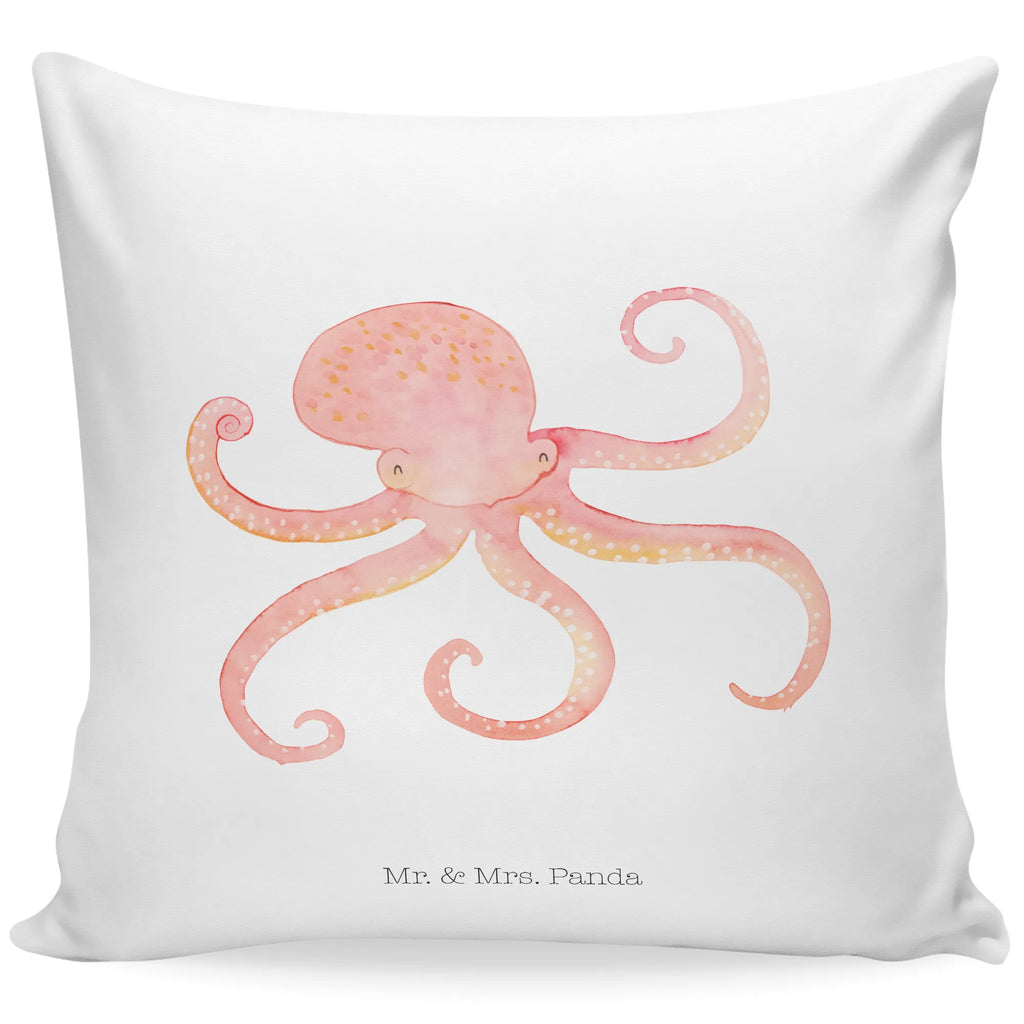Cushion Squid 40 x 40, fluffy, couch, bed, sofa, bedroom, pad, Pillow, pillows, cushion, 40x40, soft, pillow case, settee, small animals, cute, funny, cute animal motives, hand drawn, small world, funny sayings, good mood, happy, gifts, gift ideas, special gifts, animal lover, card, squid, water, octopus, arms, sea animal, sea, ocean