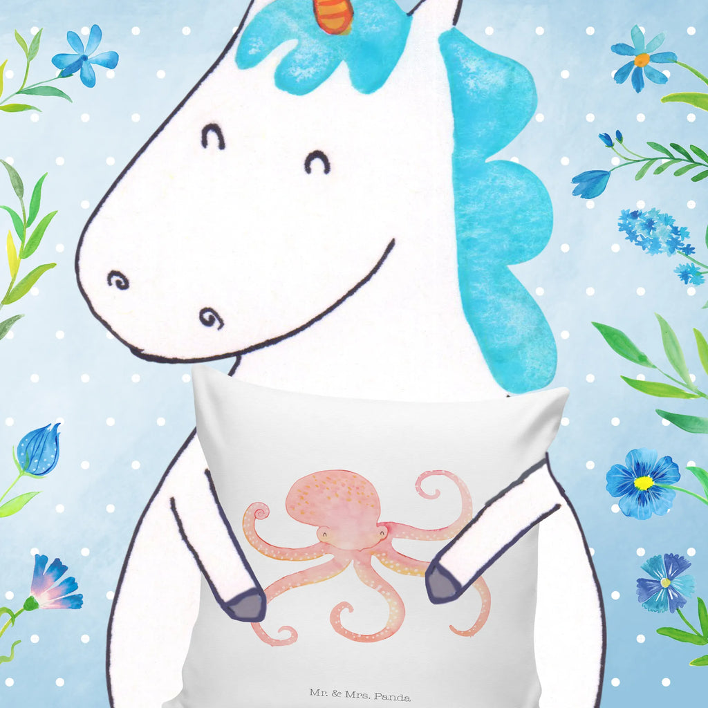 Cushion Squid 40 x 40, fluffy, couch, bed, sofa, bedroom, pad, Pillow, pillows, cushion, 40x40, soft, pillow case, settee, small animals, cute, funny, cute animal motives, hand drawn, small world, funny sayings, good mood, happy, gifts, gift ideas, special gifts, animal lover, card, squid, water, octopus, arms, sea animal, sea, ocean