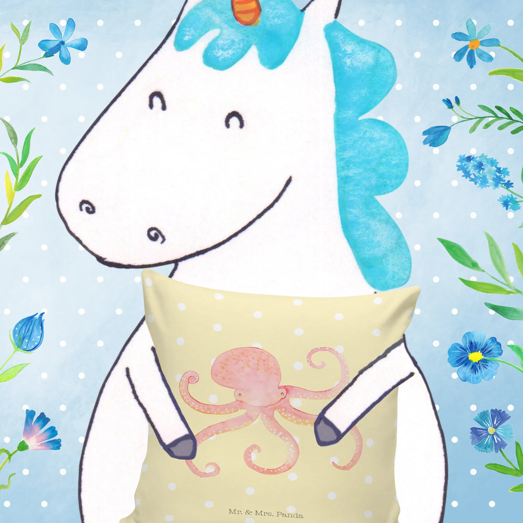 Cushion Squid 40 x 40, fluffy, couch, bed, sofa, bedroom, pad, Pillow, pillows, cushion, 40x40, soft, pillow case, settee, small animals, cute, funny, cute animal motives, hand drawn, small world, funny sayings, good mood, happy, gifts, gift ideas, special gifts, animal lover, card, squid, water, octopus, arms, sea animal, sea, ocean