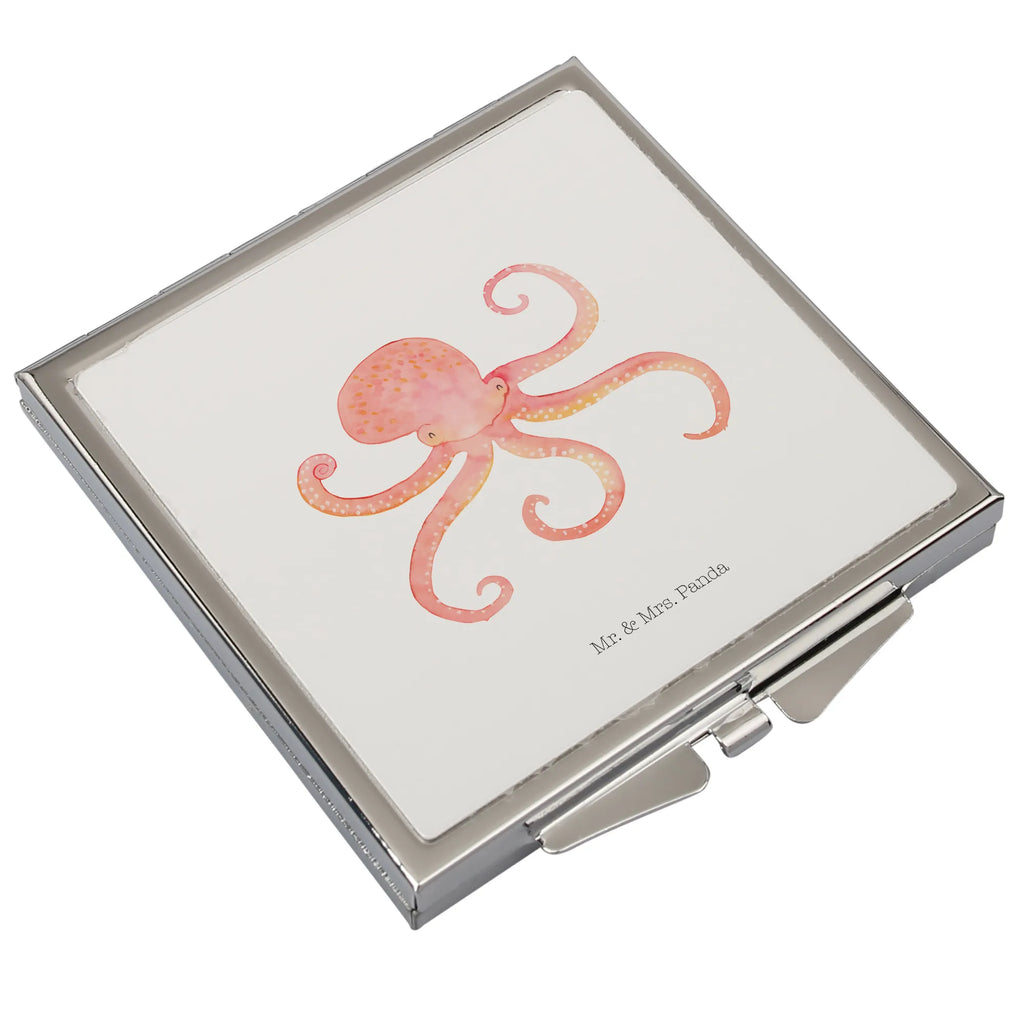 Kwadratowe lusterko do torebki Ośmiornica Motywy zwierzęce, dobra energia, zabawne powiedzonka, zwierzęta