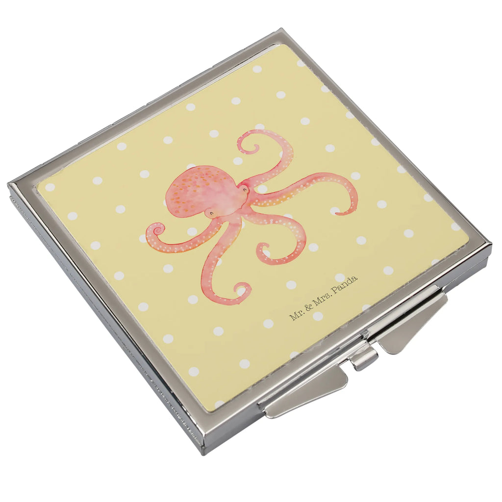 Kwadratowe lusterko do torebki Ośmiornica Motywy zwierzęce, dobra energia, zabawne powiedzonka, zwierzęta