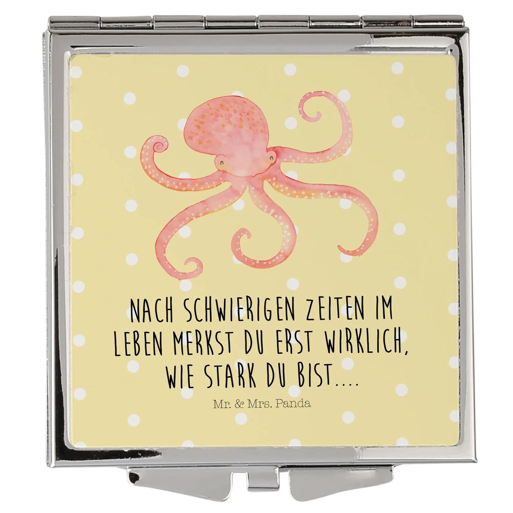 Kwadratowe lusterko do torebki Ośmiornica Motywy zwierzęce, dobra energia, zabawne powiedzonka, zwierzęta