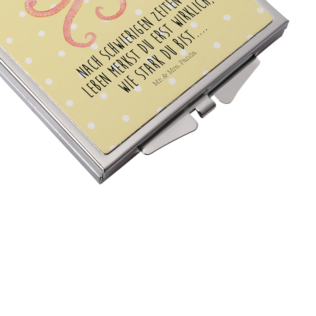 Kwadratowe lusterko do torebki Ośmiornica Motywy zwierzęce, dobra energia, zabawne powiedzonka, zwierzęta