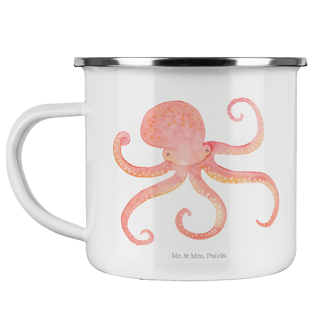 Kempingowy kubek emaliowany Ośmiornica wanderbecher, Tasse, Emaille Tasse, Kaffeetasse, blechbecher, reisetasse, Emaille Becher, Reisebecher, Metalltasse, Teebecher, metallbecher, Campingbecher, Pott, becher emaille, wandertasse, Blechtasse, Campingtasse, Becher, Tasse Emaille, Teetasse, Emailletasse, Trinkbecher, emaillebecher, Kaffeebecher, Tiere, Tiermotive, Gute Laune, Lustige Sprüche, Meerestier, Ozean, Tintenfisch, Krake, Arme, Wasser, Meer