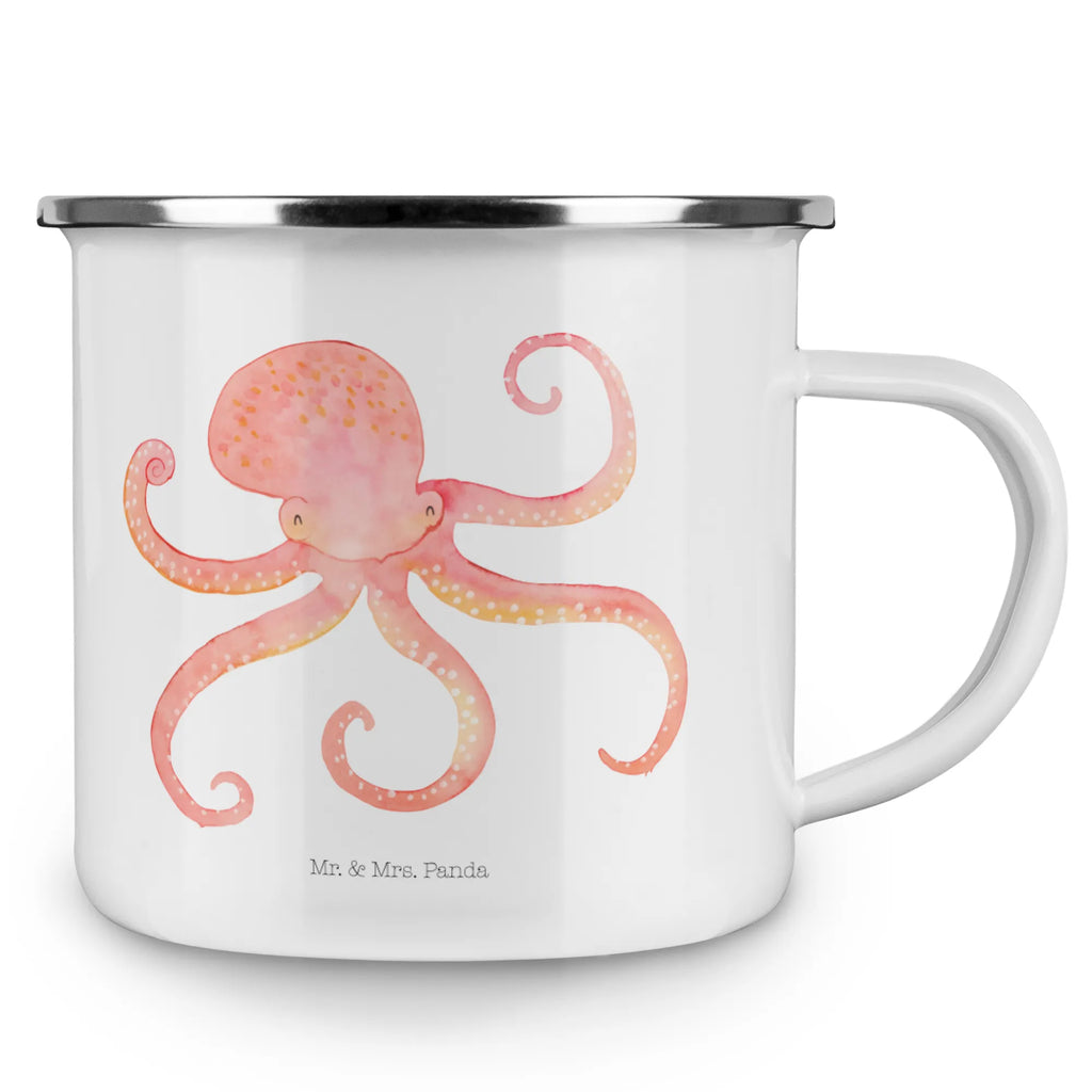 Kempingowy kubek emaliowany Ośmiornica wanderbecher, Tasse, Emaille Tasse, Kaffeetasse, blechbecher, reisetasse, Emaille Becher, Reisebecher, Metalltasse, Teebecher, metallbecher, Campingbecher, Pott, becher emaille, wandertasse, Blechtasse, Campingtasse, Becher, Tasse Emaille, Teetasse, Emailletasse, Trinkbecher, emaillebecher, Kaffeebecher, Tiere, Tiermotive, Gute Laune, Lustige Sprüche, Meerestier, Ozean, Tintenfisch, Krake, Arme, Wasser, Meer