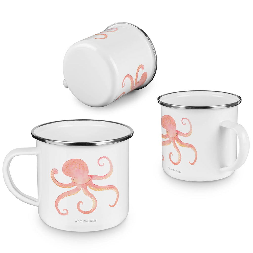 Kempingowy kubek emaliowany Ośmiornica wanderbecher, Tasse, Emaille Tasse, Kaffeetasse, blechbecher, reisetasse, Emaille Becher, Reisebecher, Metalltasse, Teebecher, metallbecher, Campingbecher, Pott, becher emaille, wandertasse, Blechtasse, Campingtasse, Becher, Tasse Emaille, Teetasse, Emailletasse, Trinkbecher, emaillebecher, Kaffeebecher, Tiere, Tiermotive, Gute Laune, Lustige Sprüche, Meerestier, Ozean, Tintenfisch, Krake, Arme, Wasser, Meer