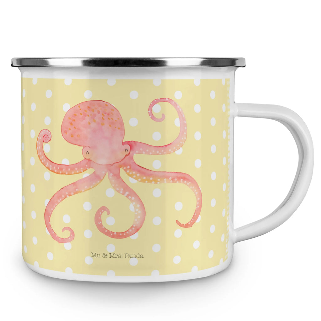 Kempingowy kubek emaliowany Ośmiornica wanderbecher, Tasse, Emaille Tasse, Kaffeetasse, blechbecher, reisetasse, Emaille Becher, Reisebecher, Metalltasse, Teebecher, metallbecher, Campingbecher, Pott, becher emaille, wandertasse, Blechtasse, Campingtasse, Becher, Tasse Emaille, Teetasse, Emailletasse, Trinkbecher, emaillebecher, Kaffeebecher, Tiere, Tiermotive, Gute Laune, Lustige Sprüche, Meerestier, Ozean, Tintenfisch, Krake, Arme, Wasser, Meer