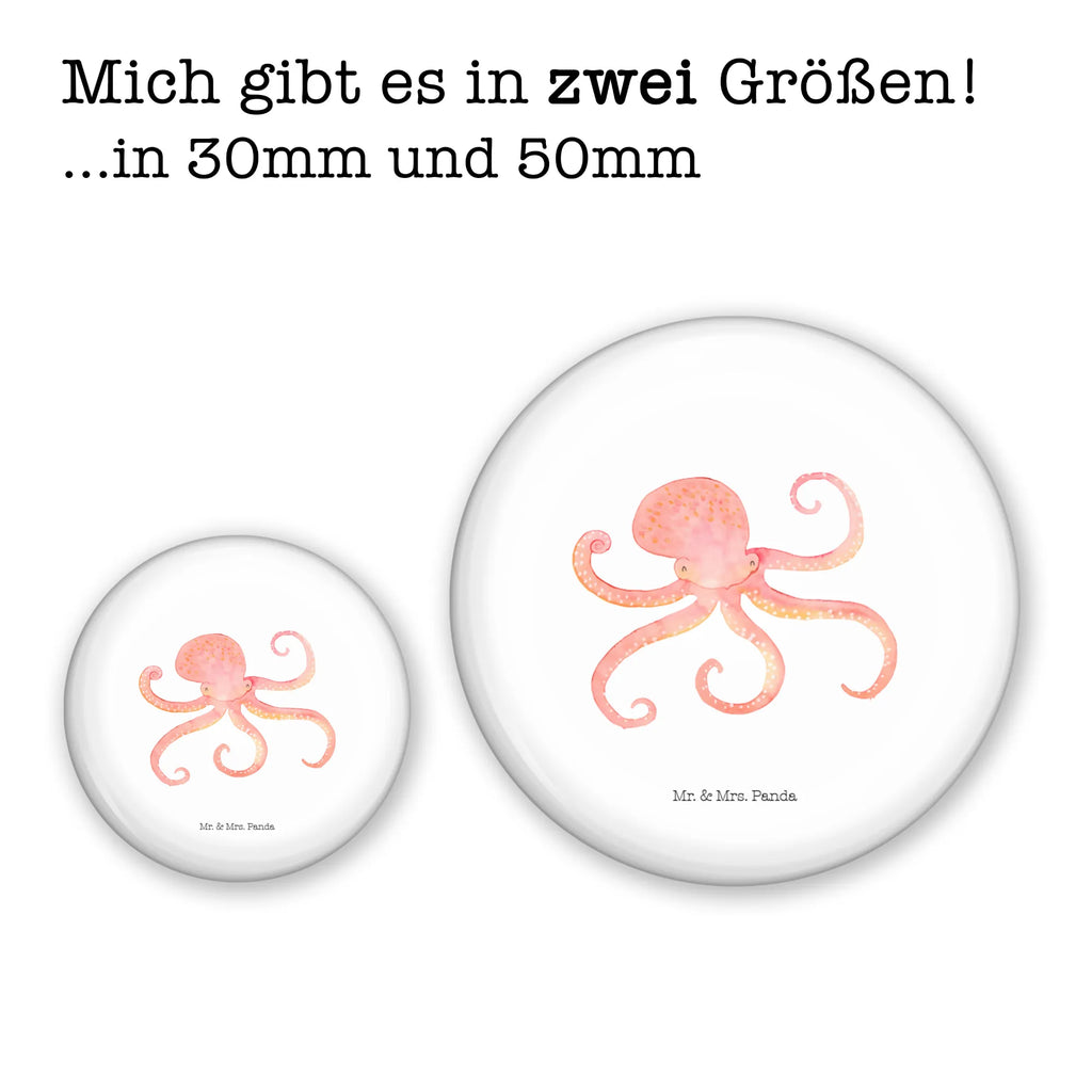 Button Squid Lapel Pin, 50mm Button, Button, Pin, small animals, cute, funny, cute animal motives, hand drawn, small world, funny sayings, good mood, happy, gifts, gift ideas, special gifts, animal lover, card, ocean, arms, water, sea, sea animal, octopus, squid