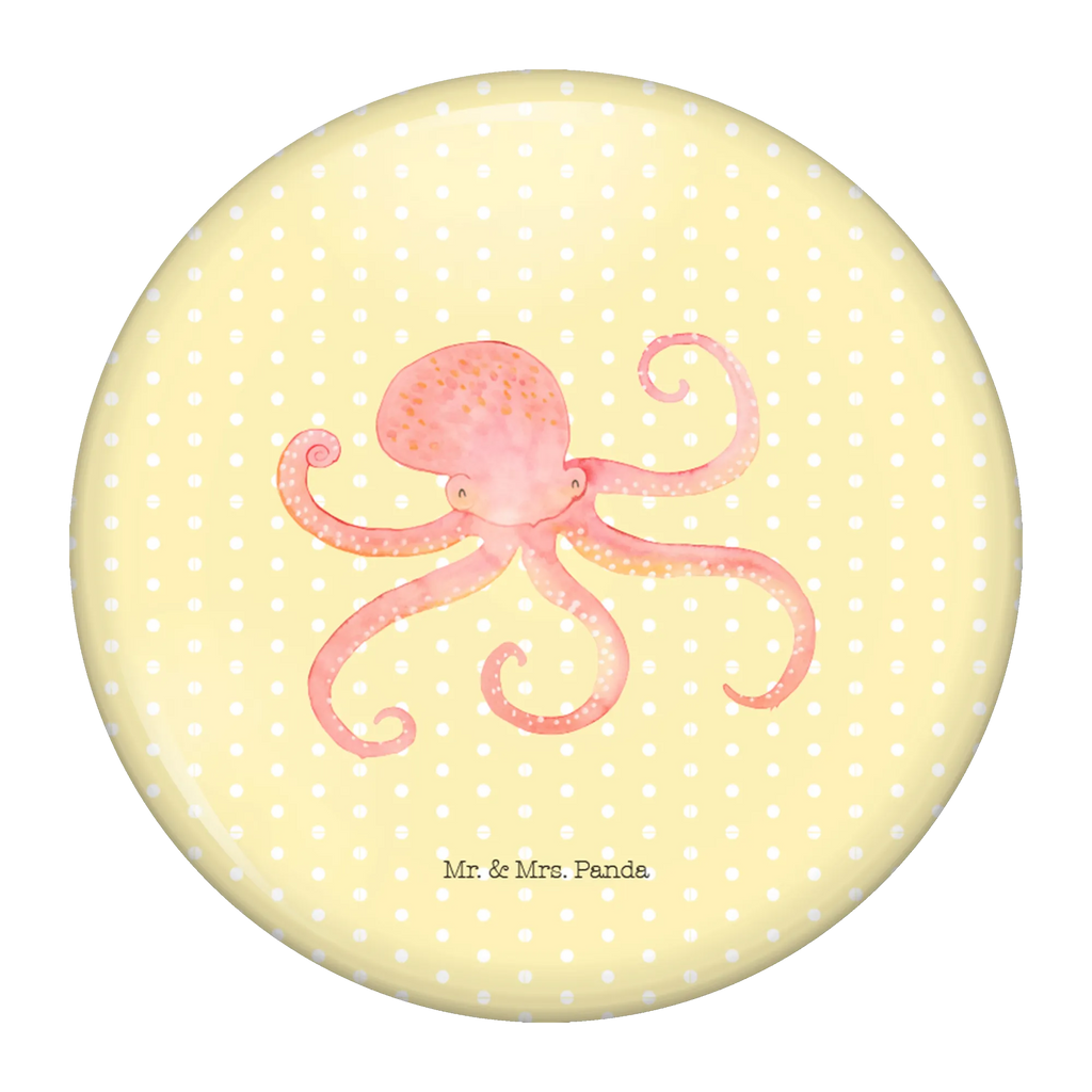 Button Squid Lapel Pin, 50mm Button, Button, Pin, small animals, cute, funny, cute animal motives, hand drawn, small world, funny sayings, good mood, happy, gifts, gift ideas, special gifts, animal lover, card, ocean, arms, water, sea, sea animal, octopus, squid