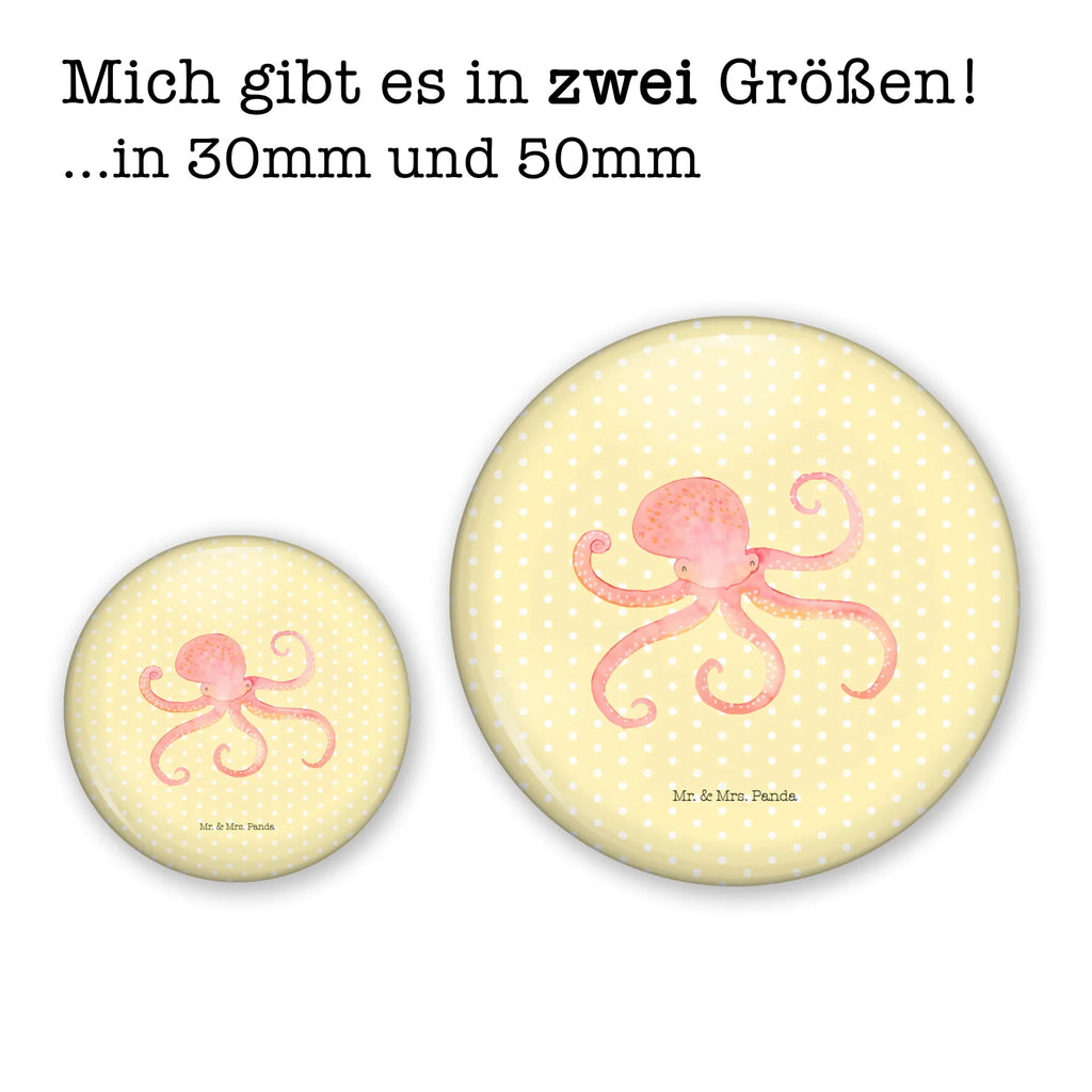 Button Squid Lapel Pin, 50mm Button, Button, Pin, small animals, cute, funny, cute animal motives, hand drawn, small world, funny sayings, good mood, happy, gifts, gift ideas, special gifts, animal lover, card, ocean, arms, water, sea, sea animal, octopus, squid