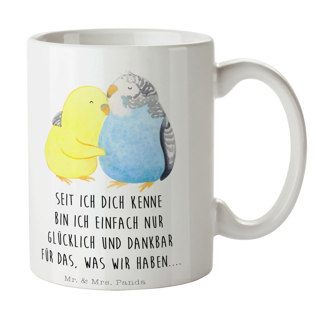 Mug Parakeets in love Geschenktasse, Tasse mit Zitaten, Porzellantasse, Bürotasse, Tasse, Keramiktasse, Teetasse, Kaffeetasse, Tasse mit Motiven, Liebe, Partner, Freund, Freundin, Ehemann, Ehefrau, Heiraten, Verlobung, Heiratsantrag, Liebesgeschenk, Jahrestag, Hocheitstag, Wellensittich, Kuscheln, Nähe, Vögel, Vertrauen