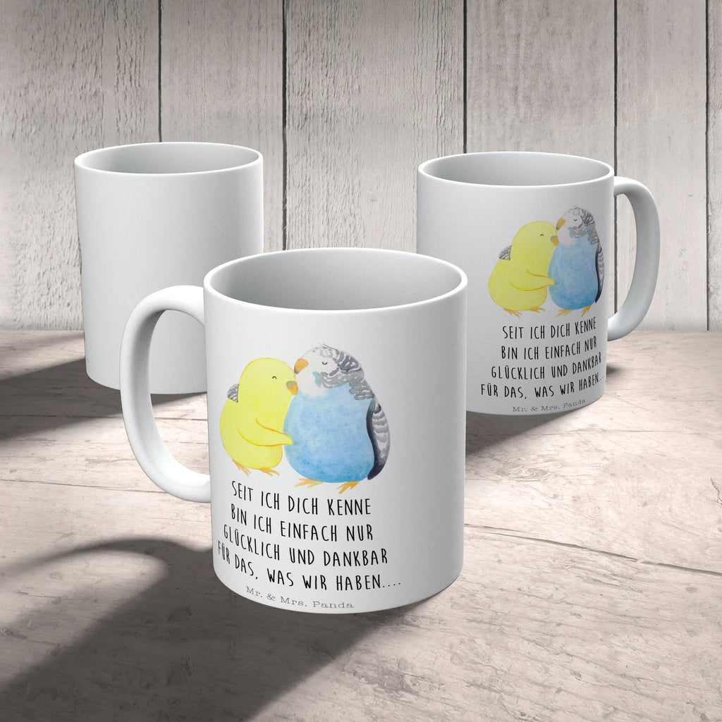 Mug Parakeets in love Geschenktasse, Tasse mit Zitaten, Porzellantasse, Bürotasse, Tasse, Keramiktasse, Teetasse, Kaffeetasse, Tasse mit Motiven, Liebe, Partner, Freund, Freundin, Ehemann, Ehefrau, Heiraten, Verlobung, Heiratsantrag, Liebesgeschenk, Jahrestag, Hocheitstag, Wellensittich, Kuscheln, Nähe, Vögel, Vertrauen