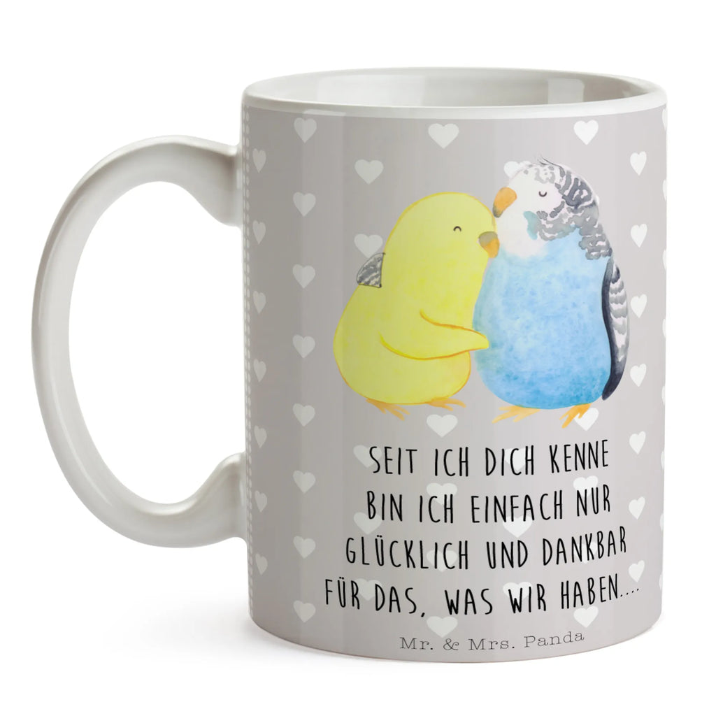 Mug Parakeets in love Geschenktasse, Tasse mit Zitaten, Porzellantasse, Bürotasse, Tasse, Keramiktasse, Teetasse, Kaffeetasse, Tasse mit Motiven, Liebe, Partner, Freund, Freundin, Ehemann, Ehefrau, Heiraten, Verlobung, Heiratsantrag, Liebesgeschenk, Jahrestag, Hocheitstag, Wellensittich, Kuscheln, Nähe, Vögel, Vertrauen