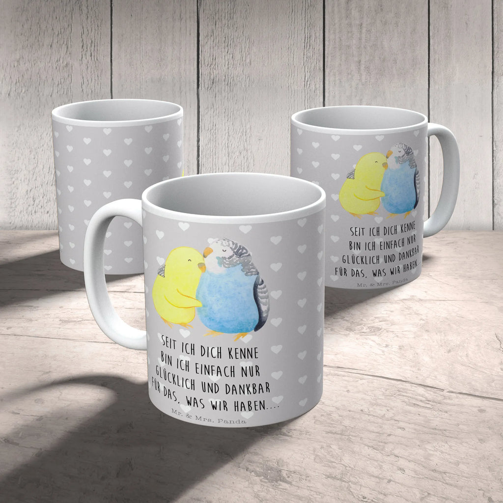 Mug Parakeets in love Geschenktasse, Tasse mit Zitaten, Porzellantasse, Bürotasse, Tasse, Keramiktasse, Teetasse, Kaffeetasse, Tasse mit Motiven, Liebe, Partner, Freund, Freundin, Ehemann, Ehefrau, Heiraten, Verlobung, Heiratsantrag, Liebesgeschenk, Jahrestag, Hocheitstag, Wellensittich, Kuscheln, Nähe, Vögel, Vertrauen