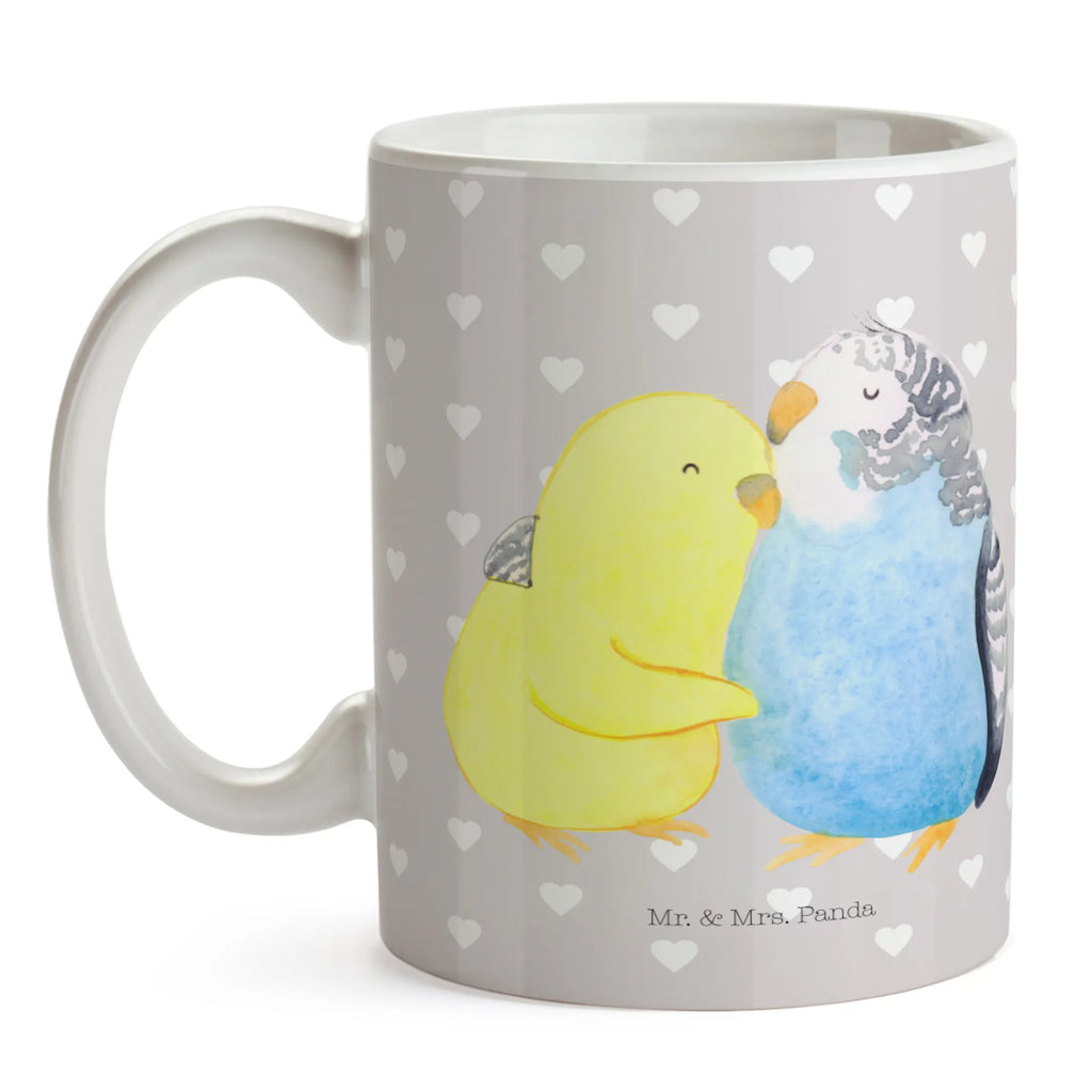 Mug Parakeets in love Geschenktasse, Tasse mit Zitaten, Porzellantasse, Bürotasse, Tasse, Keramiktasse, Teetasse, Kaffeetasse, Tasse mit Motiven, Liebe, Partner, Freund, Freundin, Ehemann, Ehefrau, Heiraten, Verlobung, Heiratsantrag, Liebesgeschenk, Jahrestag, Hocheitstag, Wellensittich, Kuscheln, Nähe, Vögel, Vertrauen