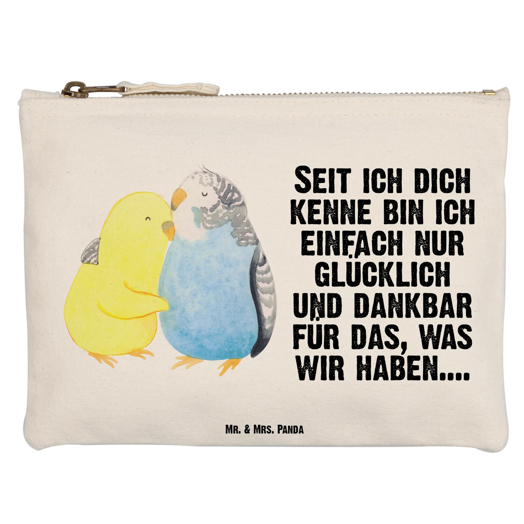 Make-up bag Parakeets in love Love, Loving, Two, Together, Marriage, Engagement, Proposal of marriage, Love gift, gift for her, gift for him, anniversary gift, closeness, birds, cuddling, love, trust, budgie