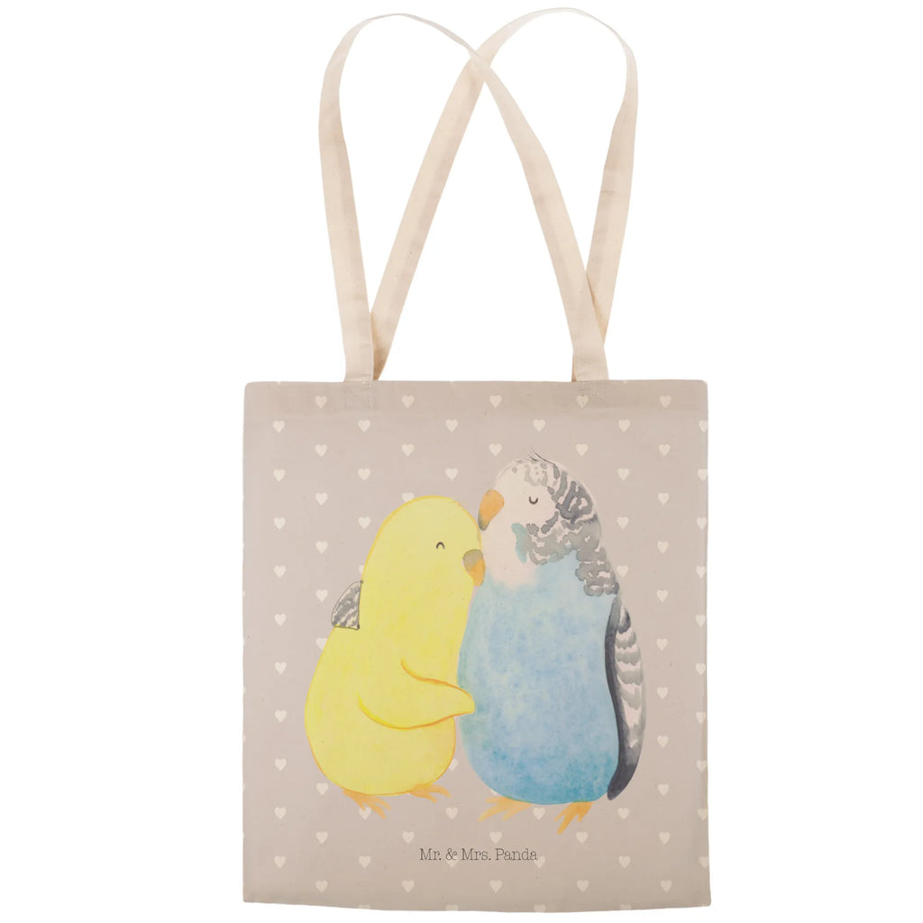 Shopping bag Parakeets in love cloth bag, bag, Carrier bag, shopper, cotton bag, shoulder bag, pouch, Love, Loving, Two, Together, Marriage, Engagement, Proposal of marriage, Love gift, gift for her, gift for him, anniversary gift, birds, love, trust, closeness, cuddling, budgie