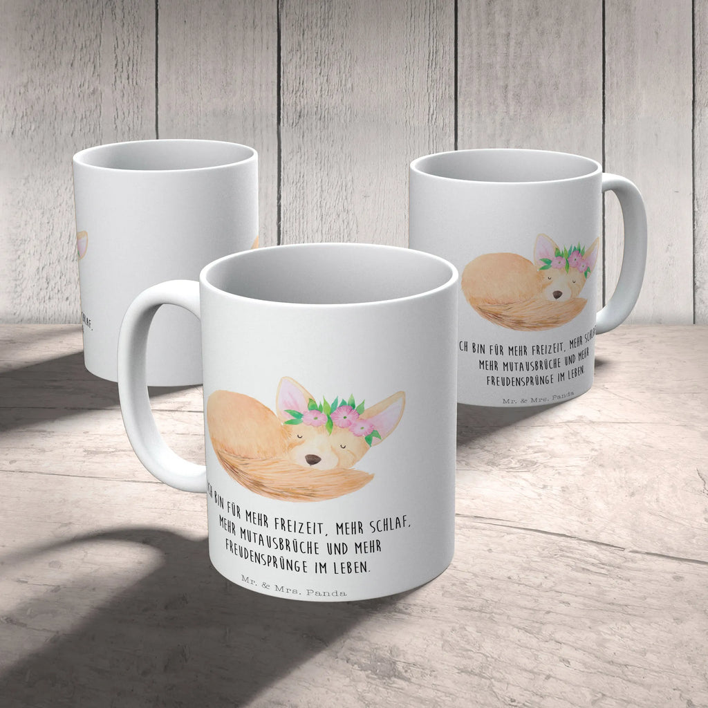 Mug desert fox Flower porcelain mug, custom mug, personalized mug, mug, latte mug, mug with designs, mug with quotes, office mug, coffee mug, tea mug, novelty mug, ceramic mug, gift mug, Africa, desert fox, happy, wreath of flowers, desert, flowers