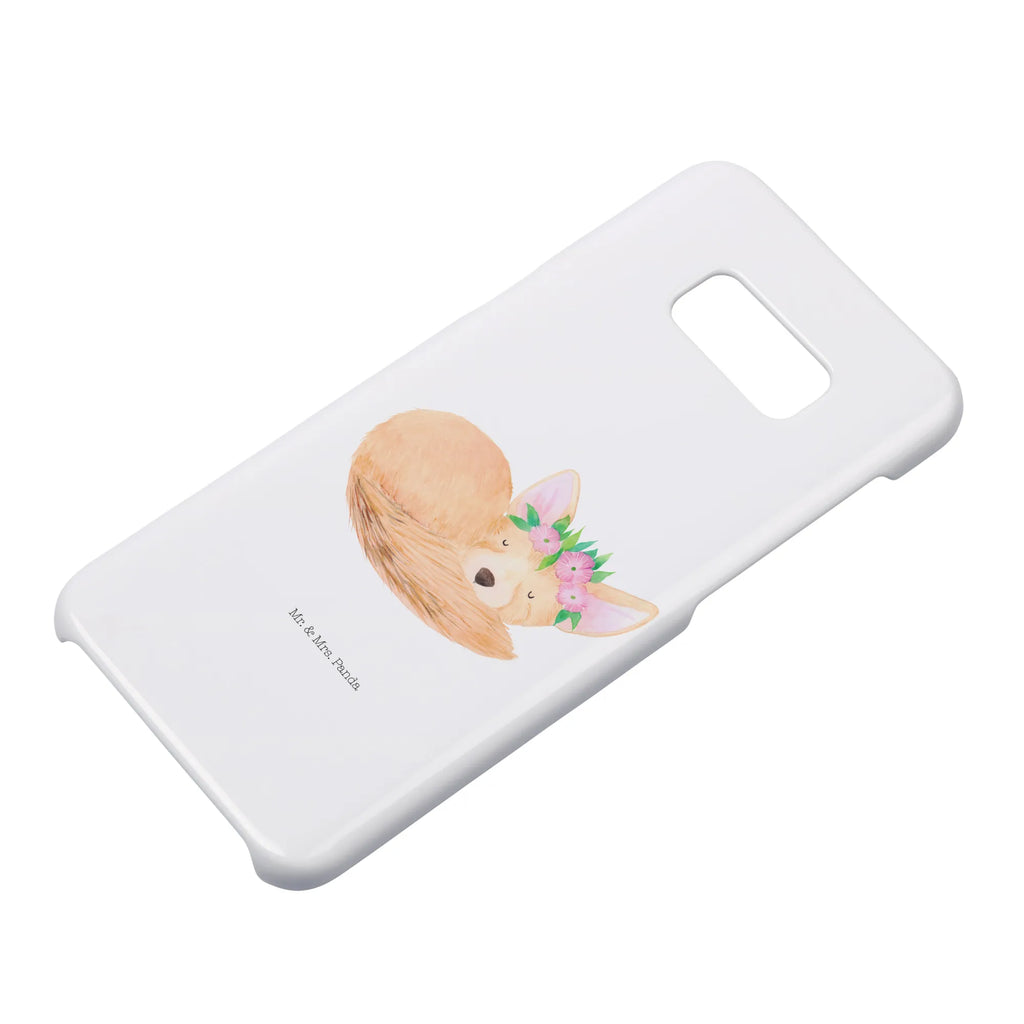 Handyhülle Wüstenfuchs Blumen Handy, Hülle, Cover, Iphone 10, Handycover, Iphone X, Handy Case, Handyhülle, Wildtiere, Afrika, Wüstenfuchs, Blumen, Blumenkranz, Glücklich, Wüste